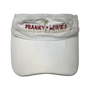 Franky & Louie's Lake of The Ozarks Sun Visor Cap White One Size Adjustable